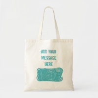 Disposable Camera Custom Message Teal Blue