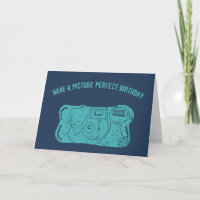 Disposable Camera Custom Message Teal, Navy Blue