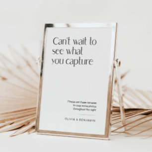 Disposable Camera Table Sign Template for Wedding