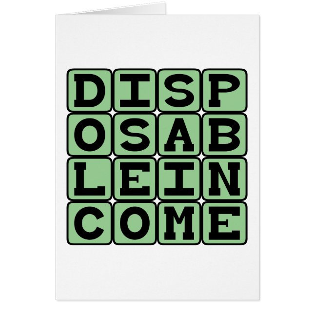 Disposable Income, Extraneous Money (Front)