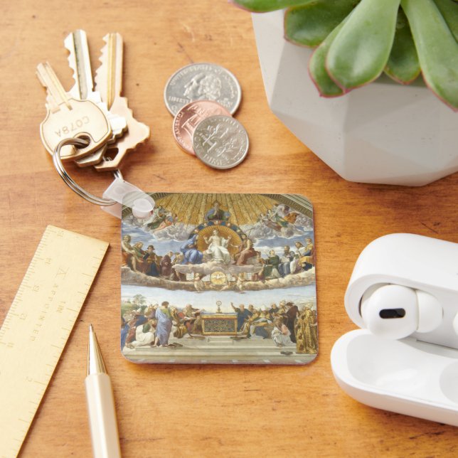 Disputation of the Holy Sacrament, Raphael Sanzio Key Ring (Desk)