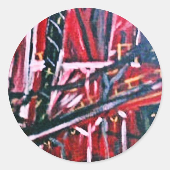 DISREGARDED CITYSCAPE CLASSIC ROUND STICKER (Front)