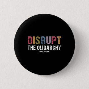 Disrupt The Oligarchy Cory Booker Resist  6 Cm Round Badge
