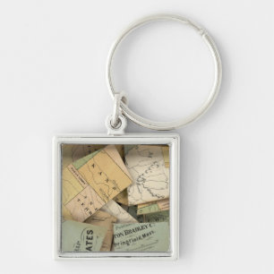 Dissected Outline Map, United States of America Key Ring