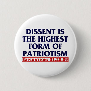 Dissent (expired 01.20.09) 6 cm round badge