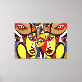 Dissentients, cubism art canvas print