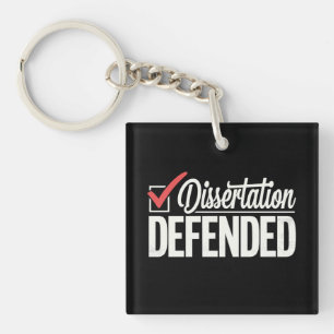 Dissertation Defended PhD Graduate Graduation Key Ring