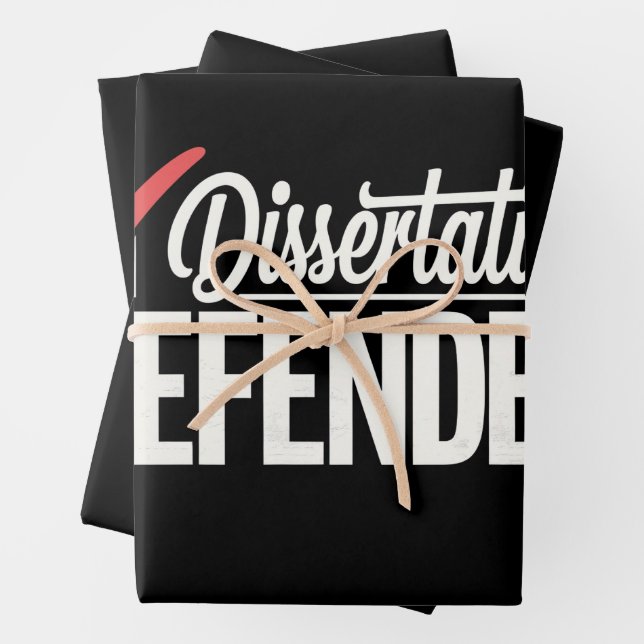 Dissertation Defended PhD Graduate Graduation Wrapping Paper Sheet (In situ)