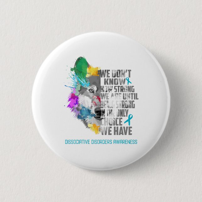Dissociative Disorders Awareness Ribbon Support  6 Cm Round Badge (Front)