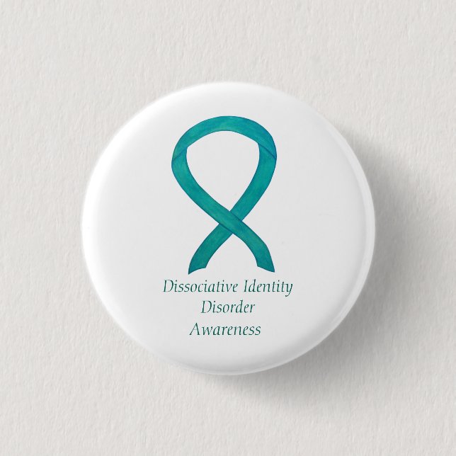 Dissociative Identity Disorder Teal Awareness Pin (Front)