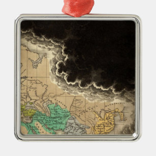 Dissolution of The Empire of Charlemagne 912 AD Metal Tree Decoration