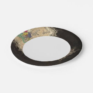 Dissolution of The Empire of Charlemagne 912 AD Paper Plate
