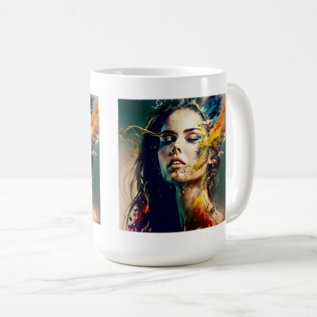 Dissolving Woman Classic Mug, 15 oz  Coffee Mug (Front Right)