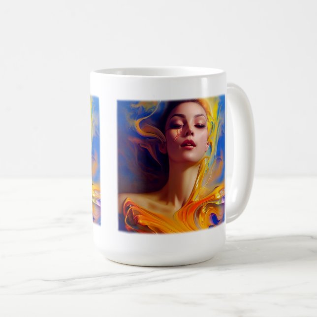 Dissolving Woman Classic Mug, 15 oz  Coffee Mug (Front Right)