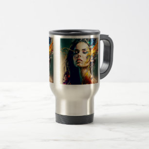 Dissolving Woman Travel/Commuter Mug, 15 oz Travel Mug
