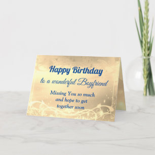 Distance Happy Birthday Boyfriend Card