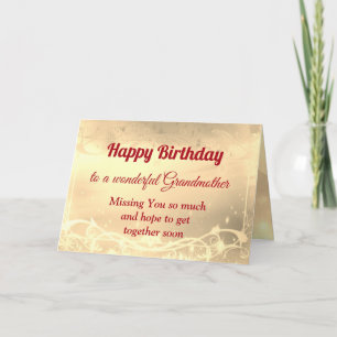 Distance Happy Birthday Grandmother Card