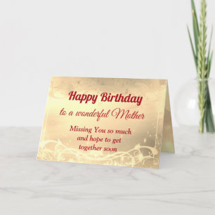 Distance Happy Birthday Mother Card
