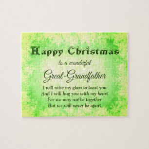 Distance Happy Christmas Great Grandfather Jigsaw Puzzle
