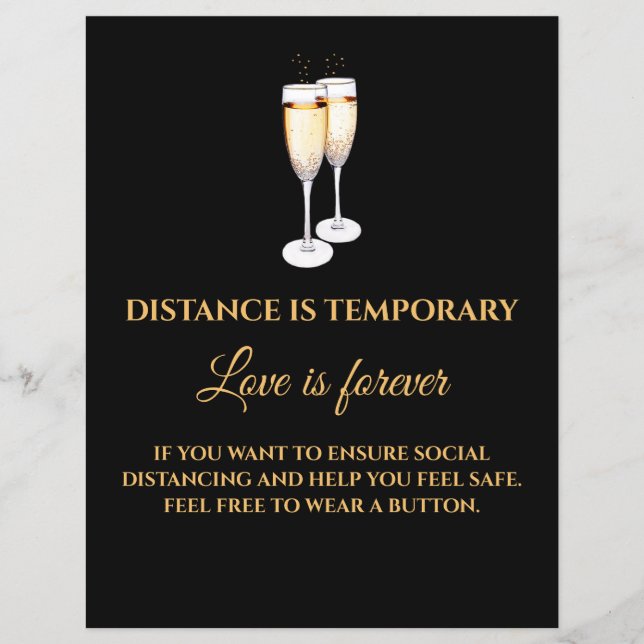 Distance is Temporary Love is forever flyer (Front)
