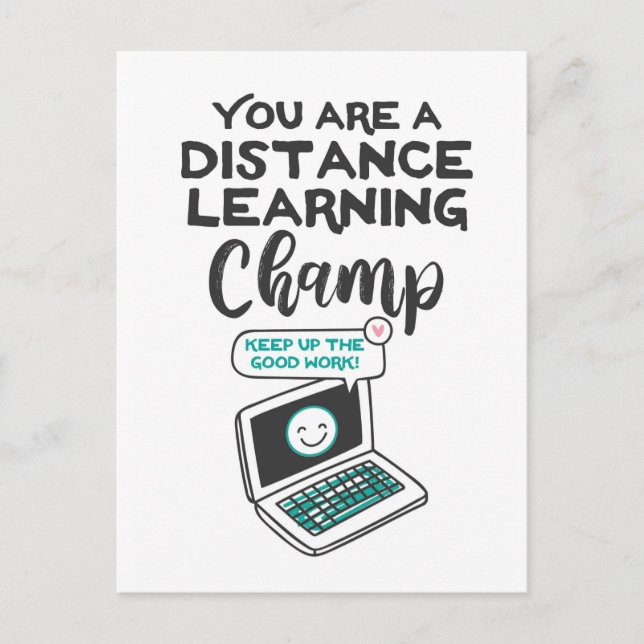 Distance Learning Student Encouragement Postcard (Front)