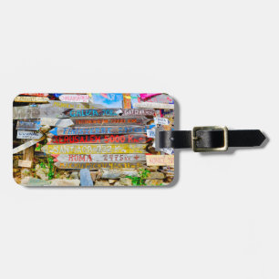 Distance sign luggage tag