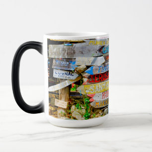 Distance sign magic mug