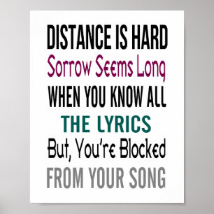 Distance  (standard picture frame size) poster