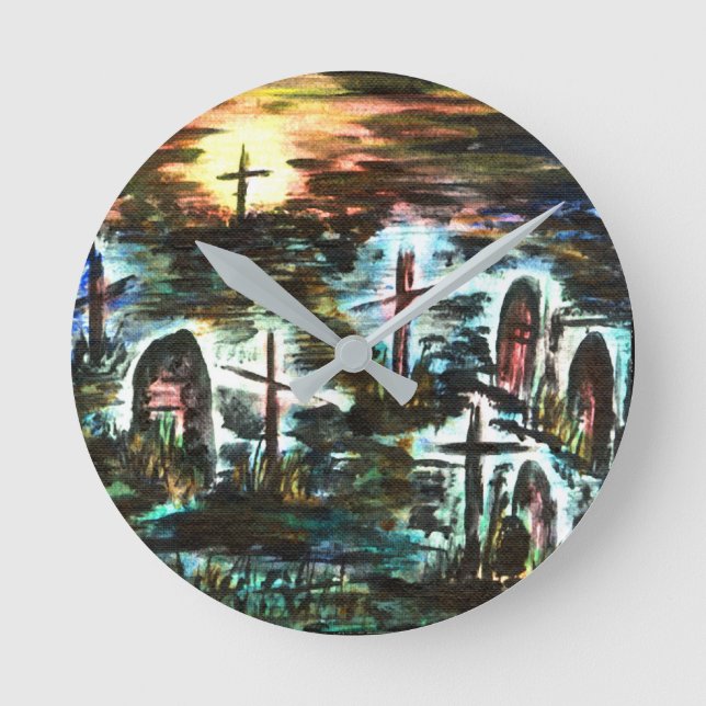 Distant Light Round Clock (Front)