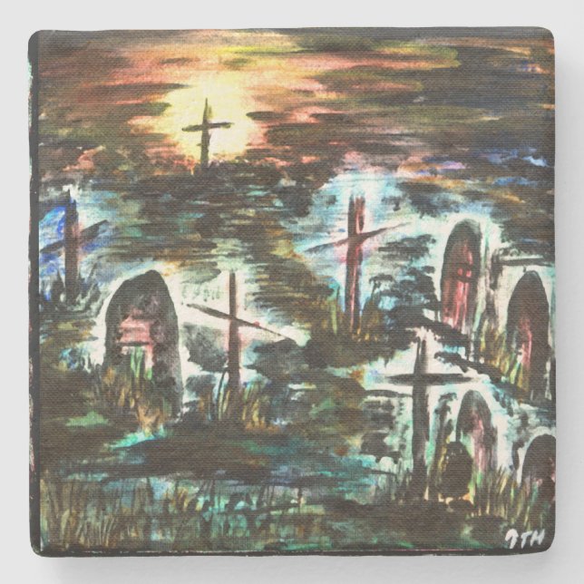 Distant Light Stone Coaster (Front)