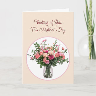 Distant Mother's Day Flowers Bouquet  Card