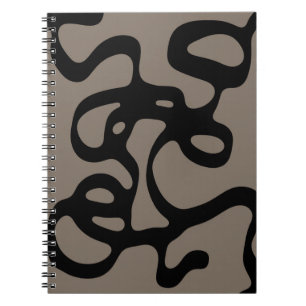 Distant Signals: Abstract Black & Grey Notebook