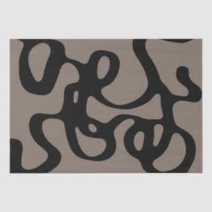 Distant Signals: Abstract Black & Grey Tissue Paper
