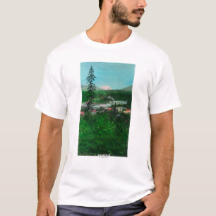Distant View of Glacier Peak and Town T-Shirt