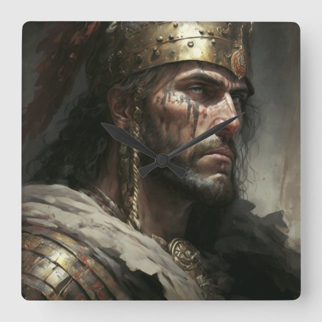 Distant War Square Wall Clock (Front)