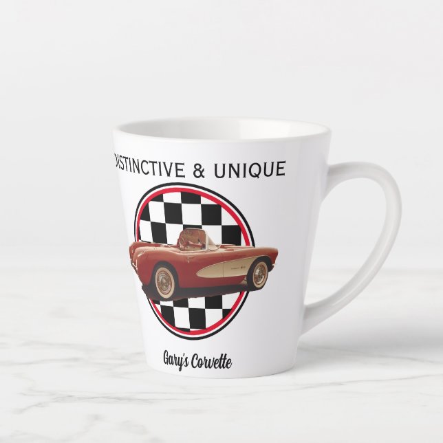 Distinct & Unique, My Corvette Latte Mug (Right)