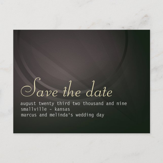 Distinction personalised Save the Date Card (Front)