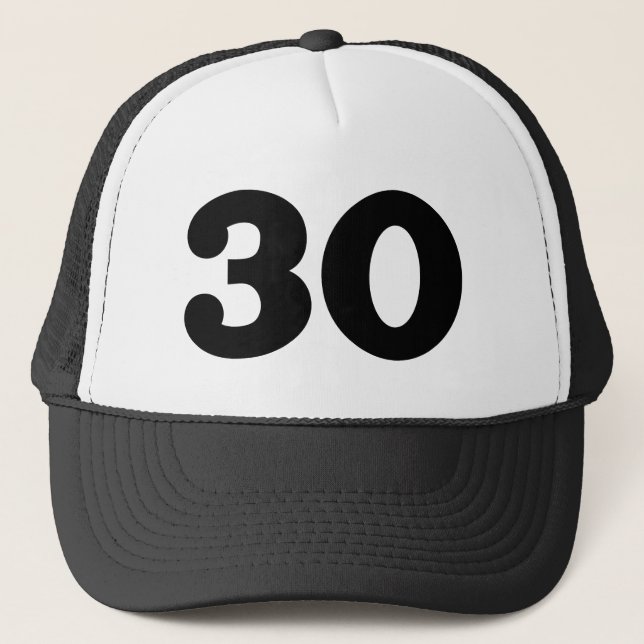 Distinctive 30th Birthday Party Trucker Hat (Front)