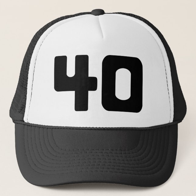 Distinctive 40th Birthday Party Trucker Hat (Front)