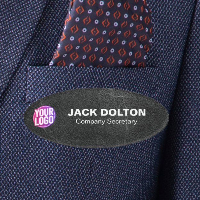 Distinctive Employee Identification: Customised Name Tag (Custom Logo or Photo Employee Job Title & Name Tag)