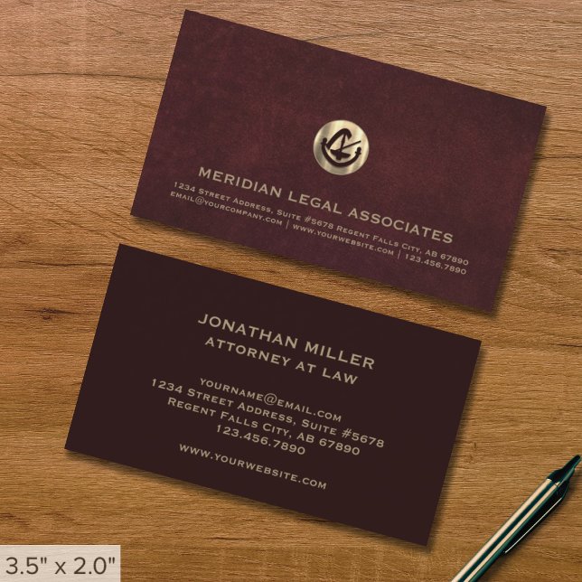 Distinctive Legal-Themed Business Card (Creator Uploaded)