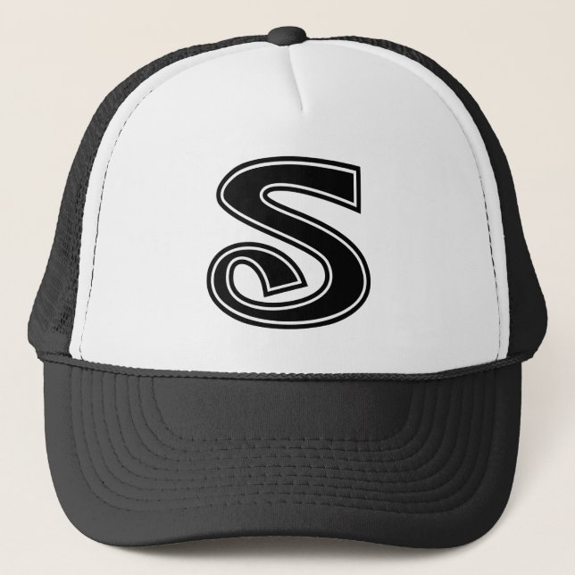  Distinctive Letter 'S' Trucker Hat (Front)