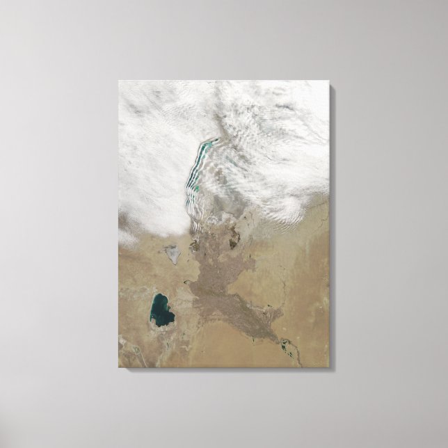 Distinctive lines of clouds canvas print (Front)