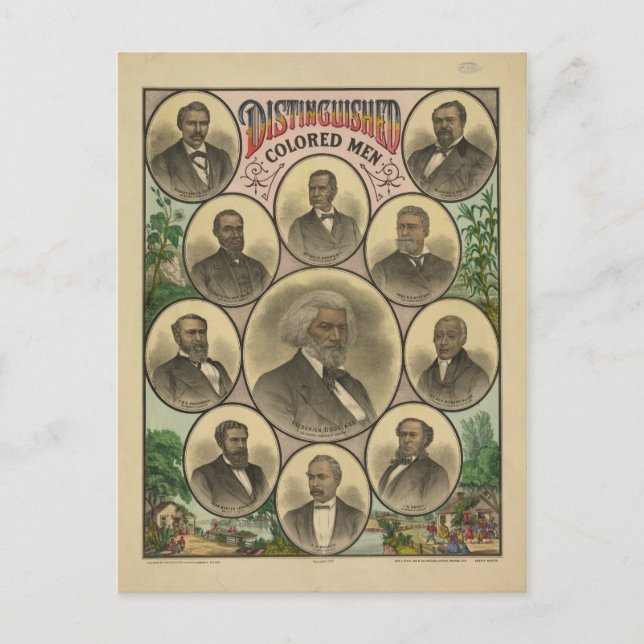 Distinguished Coloured Men Frederick Douglass Postcard (Front)