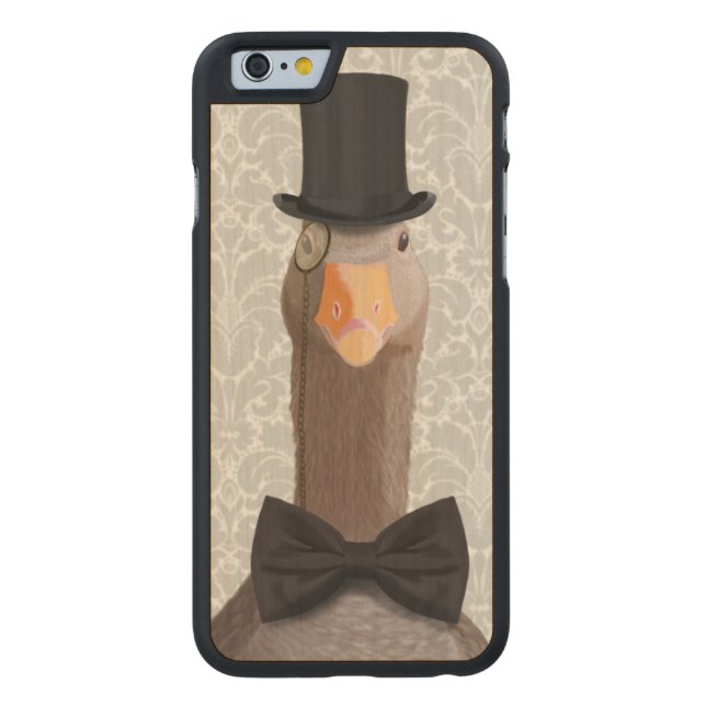 Distinguished Goose Carved Wood iPhone Case (Back)