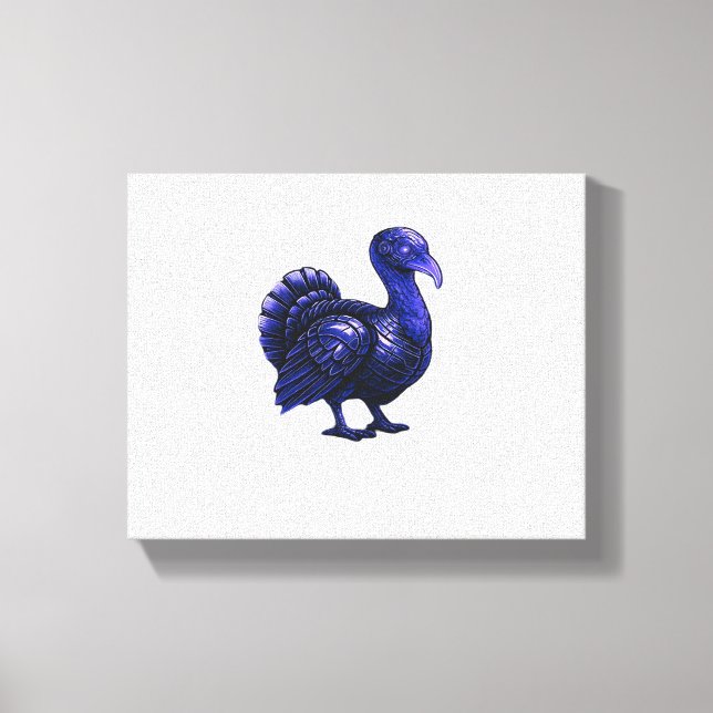 Distopian Turkey Thanksgiving Design Classic T-Shi Canvas Print (Front)