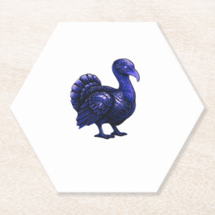 Distopian Turkey Thanksgiving Design Classic T-Shi Paper Coaster