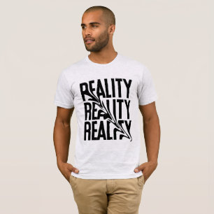 Distorred Reality Typography Graphic T-Shirt