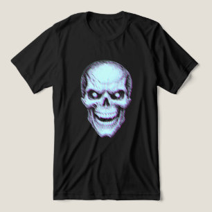 Distorted 3D glitch-style Skull Tri-Blend Shirt