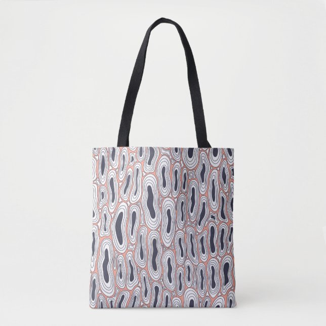 Distorted black holes abstract seamless pattern. c tote bag (Front)
